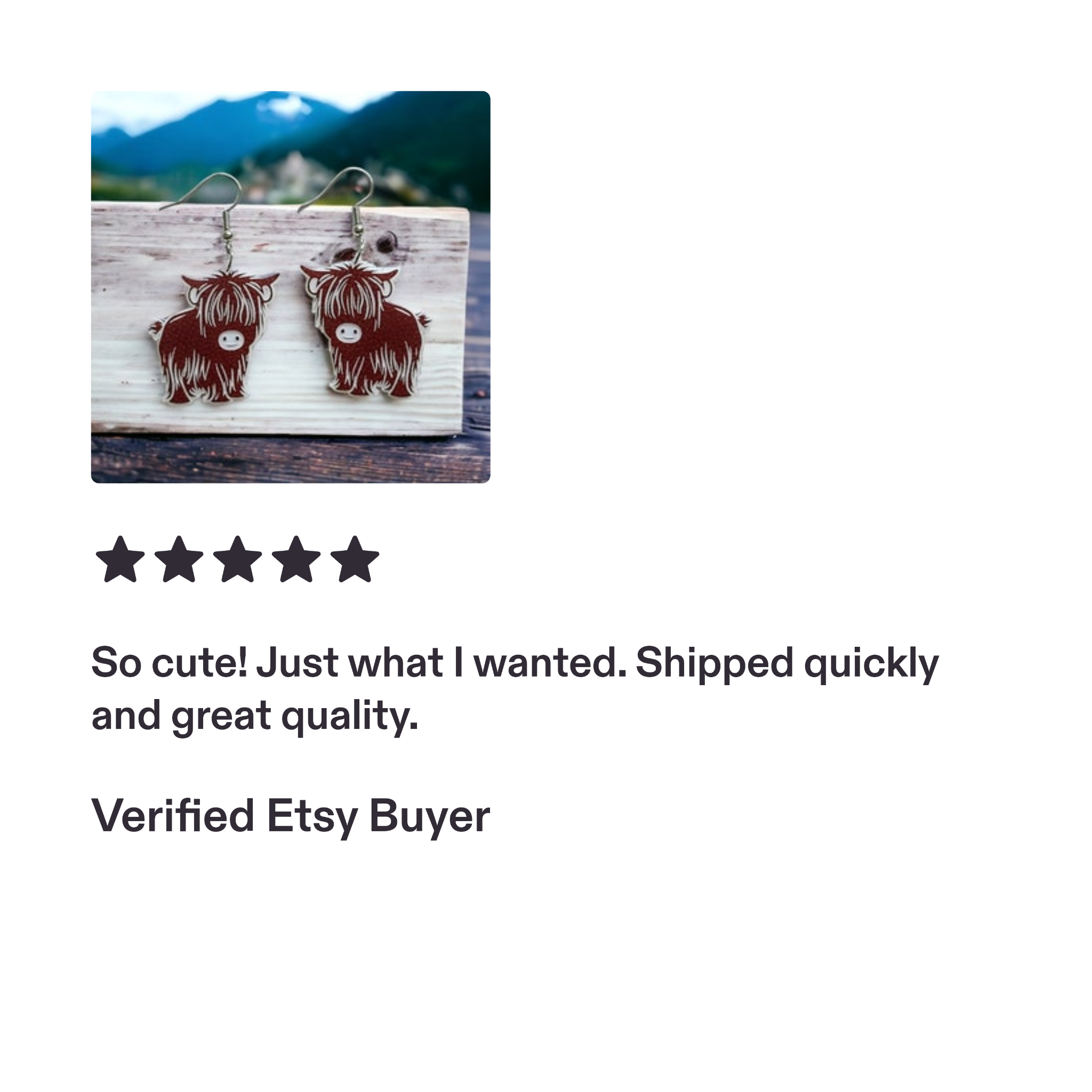 Highland cow earrings.