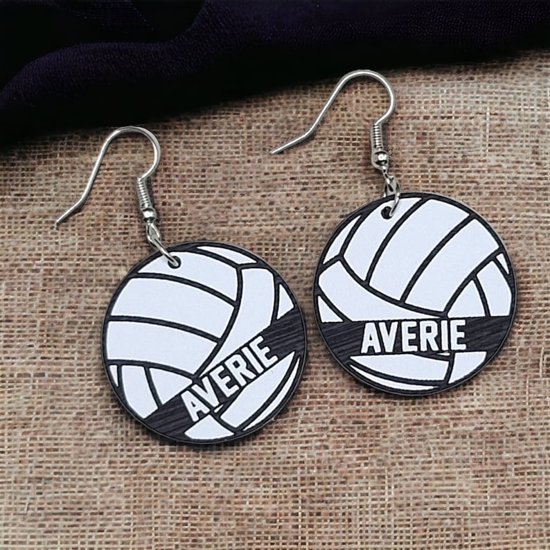 Personalized Volleyball Earrings