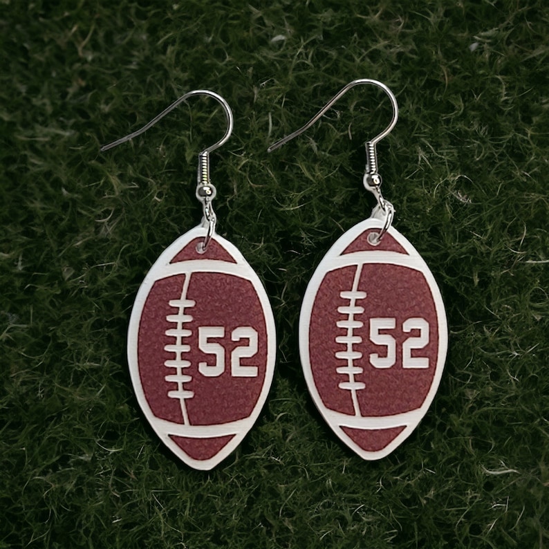 Personalized Football Earrings