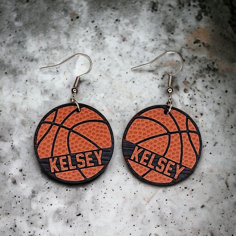 Personalized Basketball Earrings